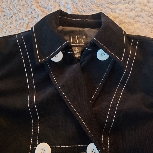 Black Pea Coat, International Concepts, Medium - Picture 7 of 9